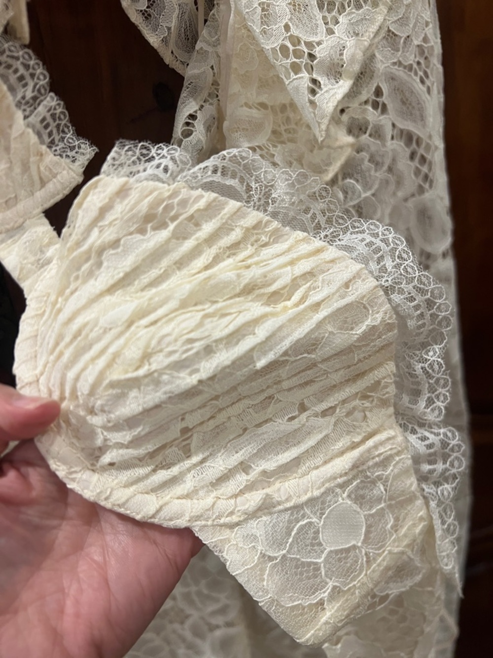 For Love & Lemons Romantic Cream Lace Mini Dress NEW - Picture 4 of 13